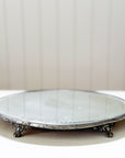 19th Century Antique Silver Mirror Plateau Trays