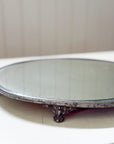 19th Century Antique Silver Mirror Plateau Trays