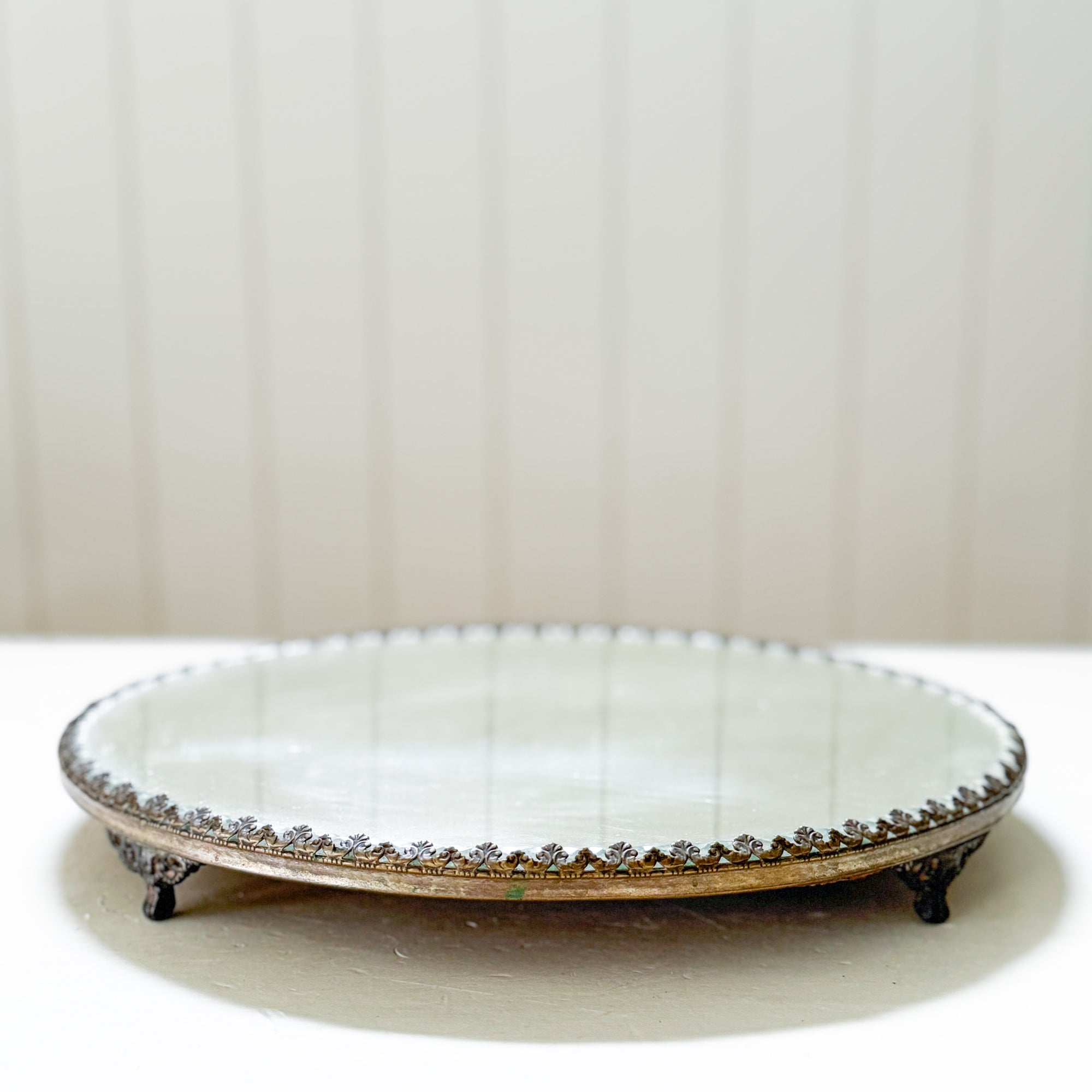 19th Century Antique Silver Mirror Plateau Trays