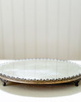 19th Century Antique Silver Mirror Plateau Trays