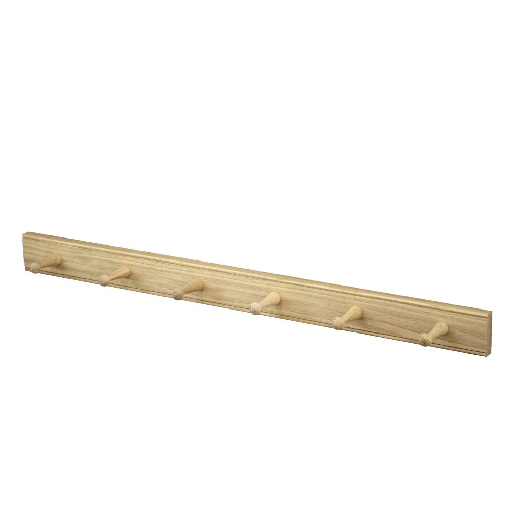 Solid Oak Shaker Peg Rail | Handcrafted in England