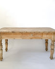 Antique Scrubbed Pine European Console Table + Desk