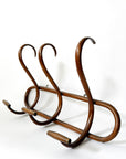 Vintage French Thonet Style Bentwood 3 Hook Coat & Hat Rack