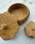 Ruffled Travertine Lidded Trinket Dish | Earth
