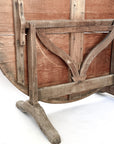 Round Folding French Vineyard Table