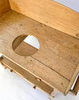 Antique Scrubbed Pine Farmhouse Wash Stand with Storage Drawers