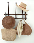 French Market Raffia Sun Hat with Leather Band