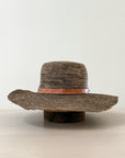 French Market Raffia Sun Hat with Leather Band