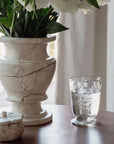 Ruffled Travertine Lidded Trinket Dish | Bone