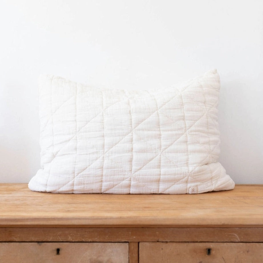 Quilted Standard Pillowcase | Natural