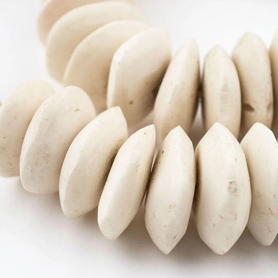 Natural Saucer Bone Beads