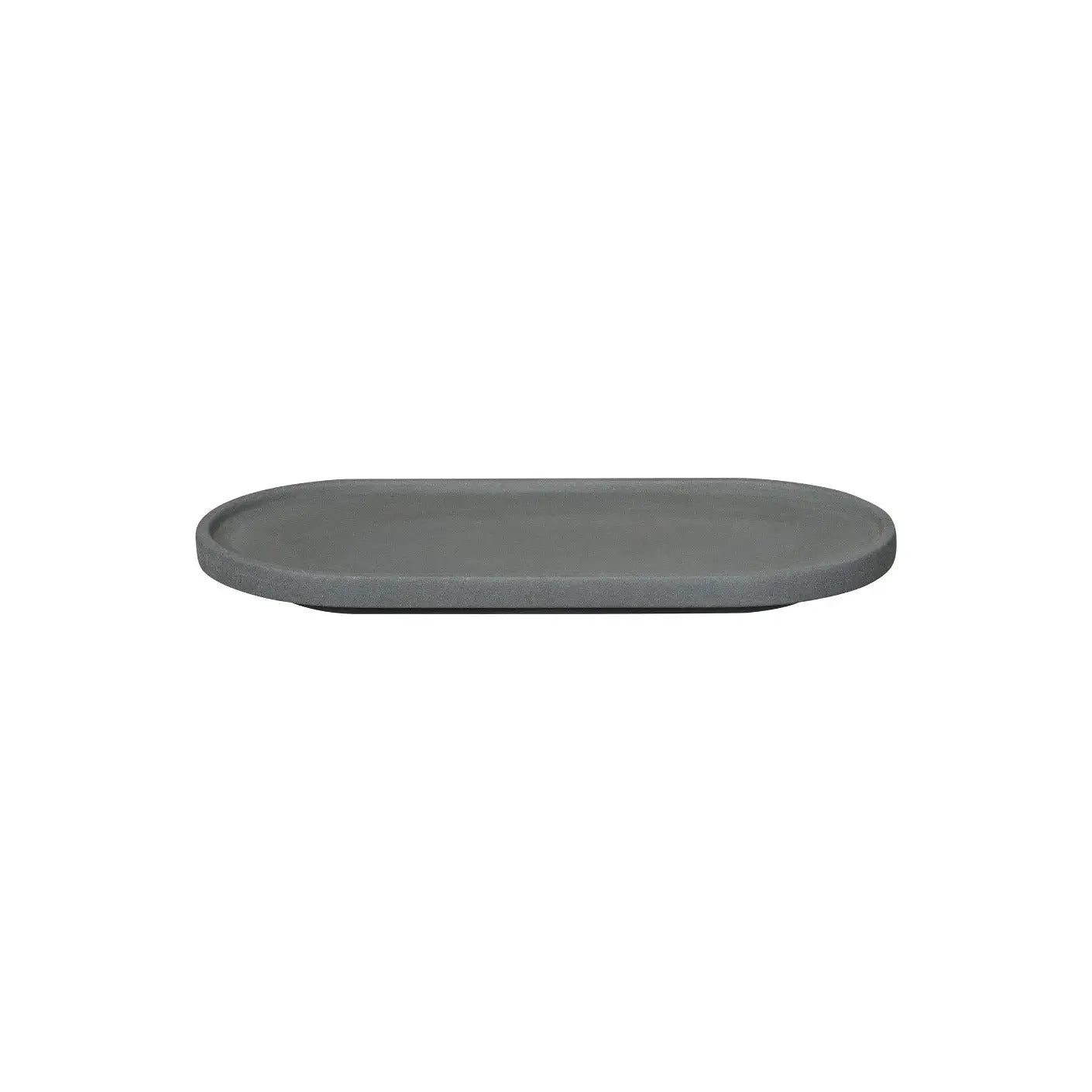Oval Bath Tray + Organizer | Concrete