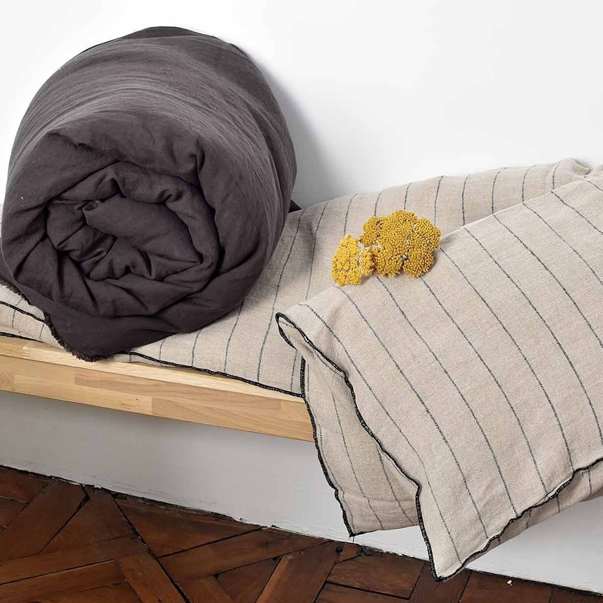 Calvi Bed Roll | Natural Stripe