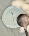 Handmade Pressed Floral Ceramic Accessorie Dish