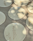 Handmade Pressed Floral Ceramic Accessorie Dish