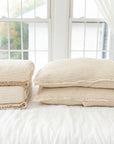 Waffle Knit Ivory Pillowcase | Standard