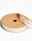 Merry Christmas Ribbon | Cream + Gold Foil