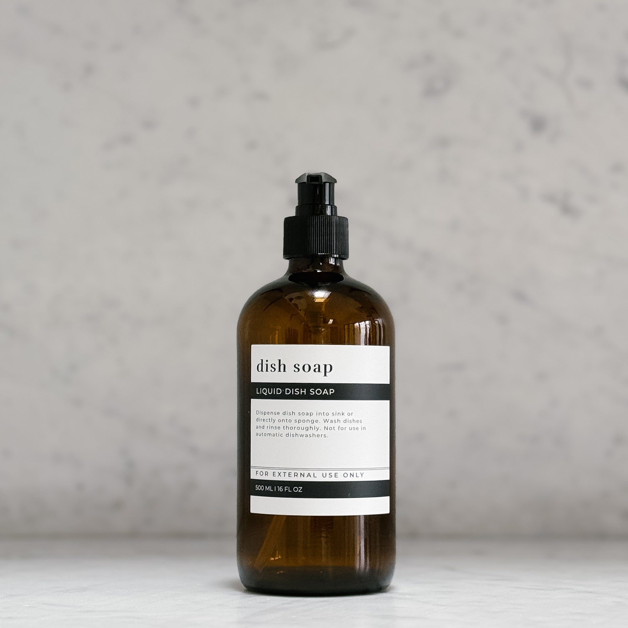 Dish Soap | Reusable 16oz Amber Glass Bottle