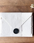 Handmade MoMa Deckled Pressed Papier Flatcards with Envelopes | Set of 6