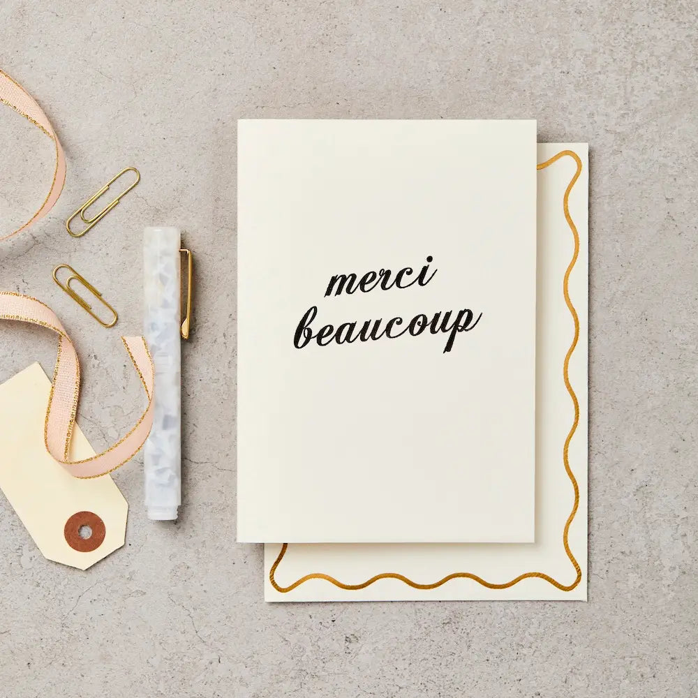 Merci Beaucoup | Hand Printed Greeting Card