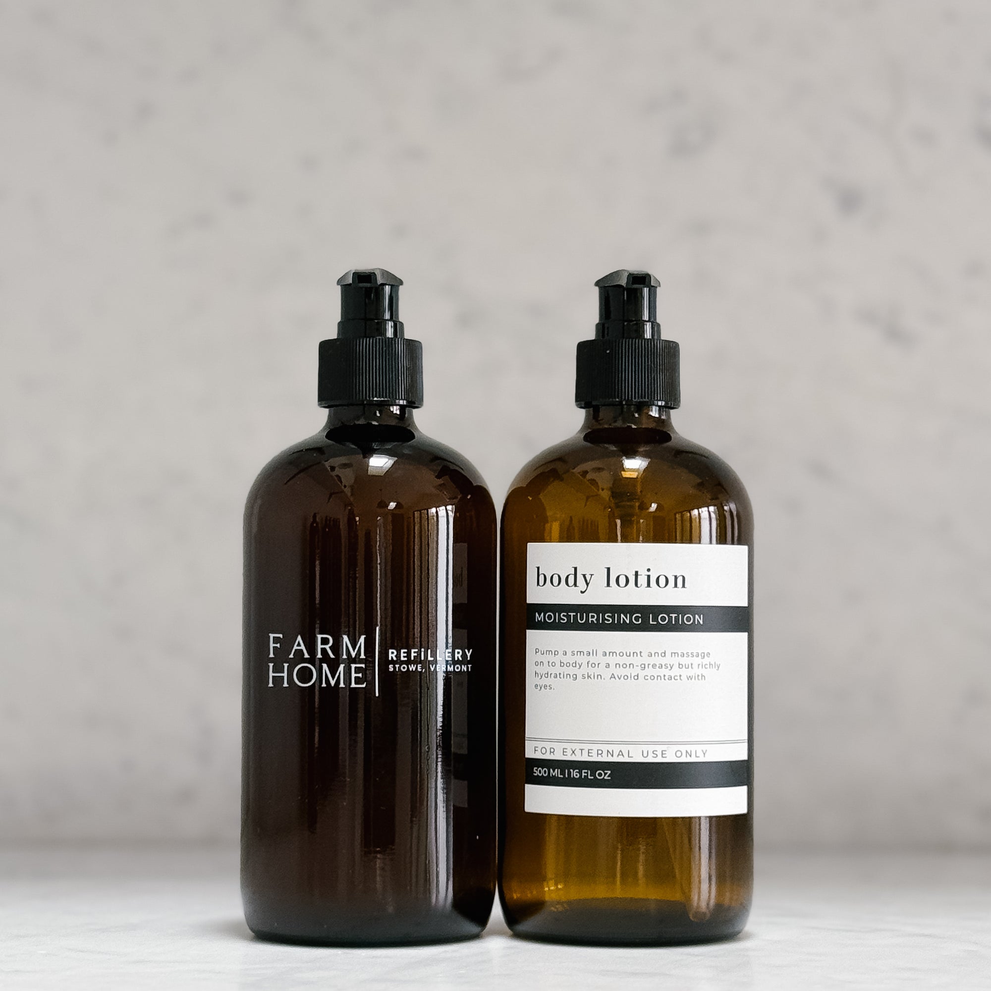 Body Lotion | Reusable 16oz Amber Glass Bottle