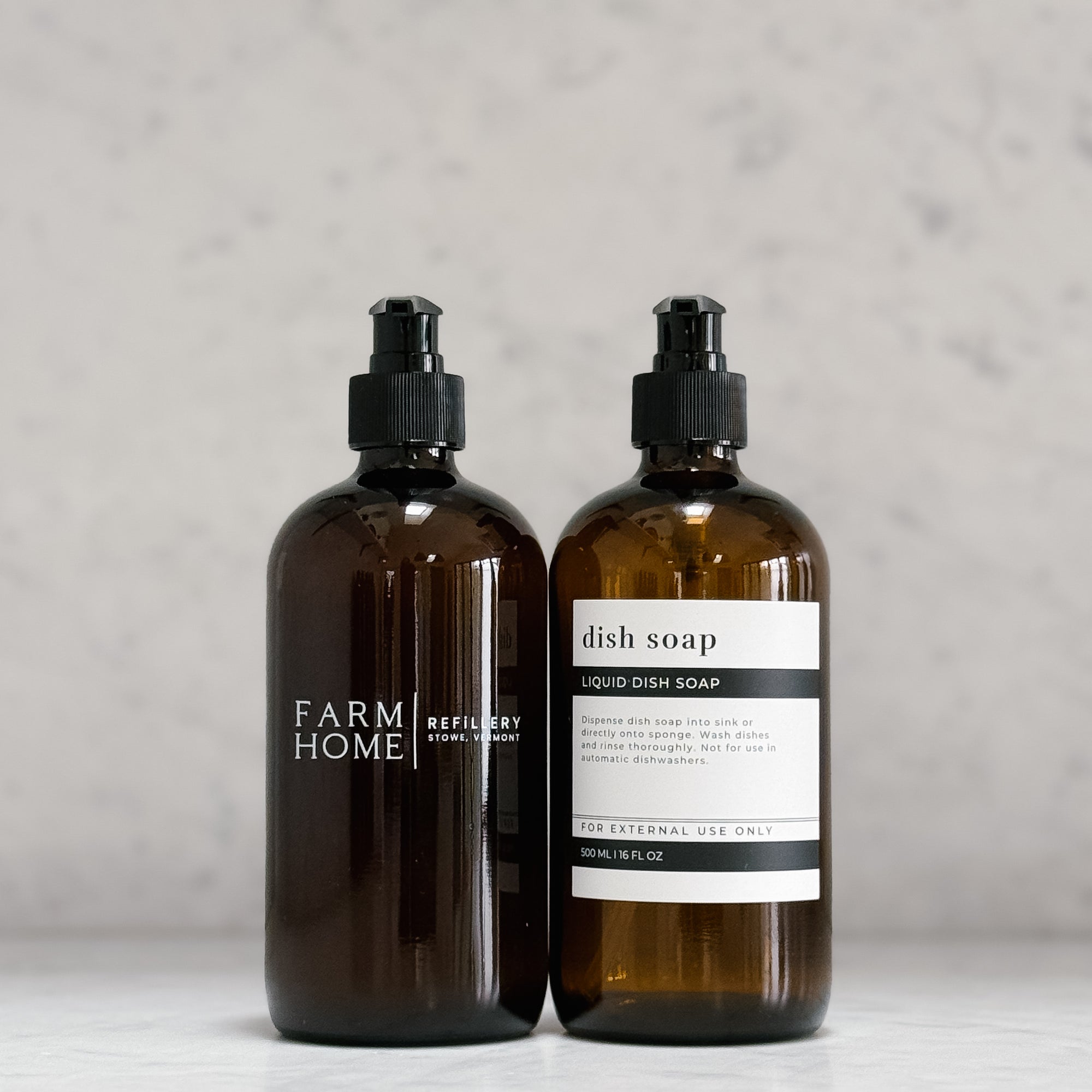 Dish Soap | Reusable 16oz Amber Glass Bottle