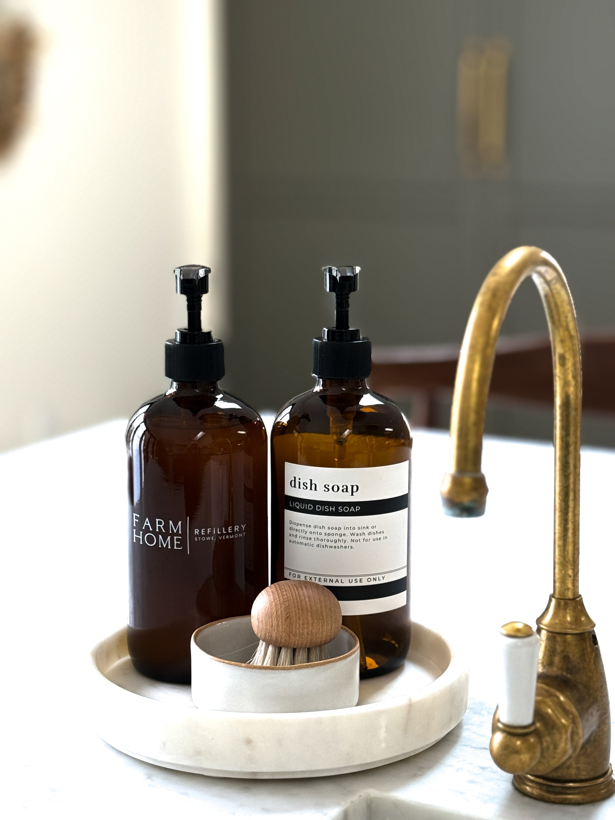 Dish Soap | Reusable 16oz Amber Glass Bottle