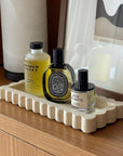 Scallop Edge Extra Long Box Tray | Travertine
