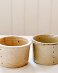 Assorted Vintage French Faisselles Pots | Natural Beige & Grey