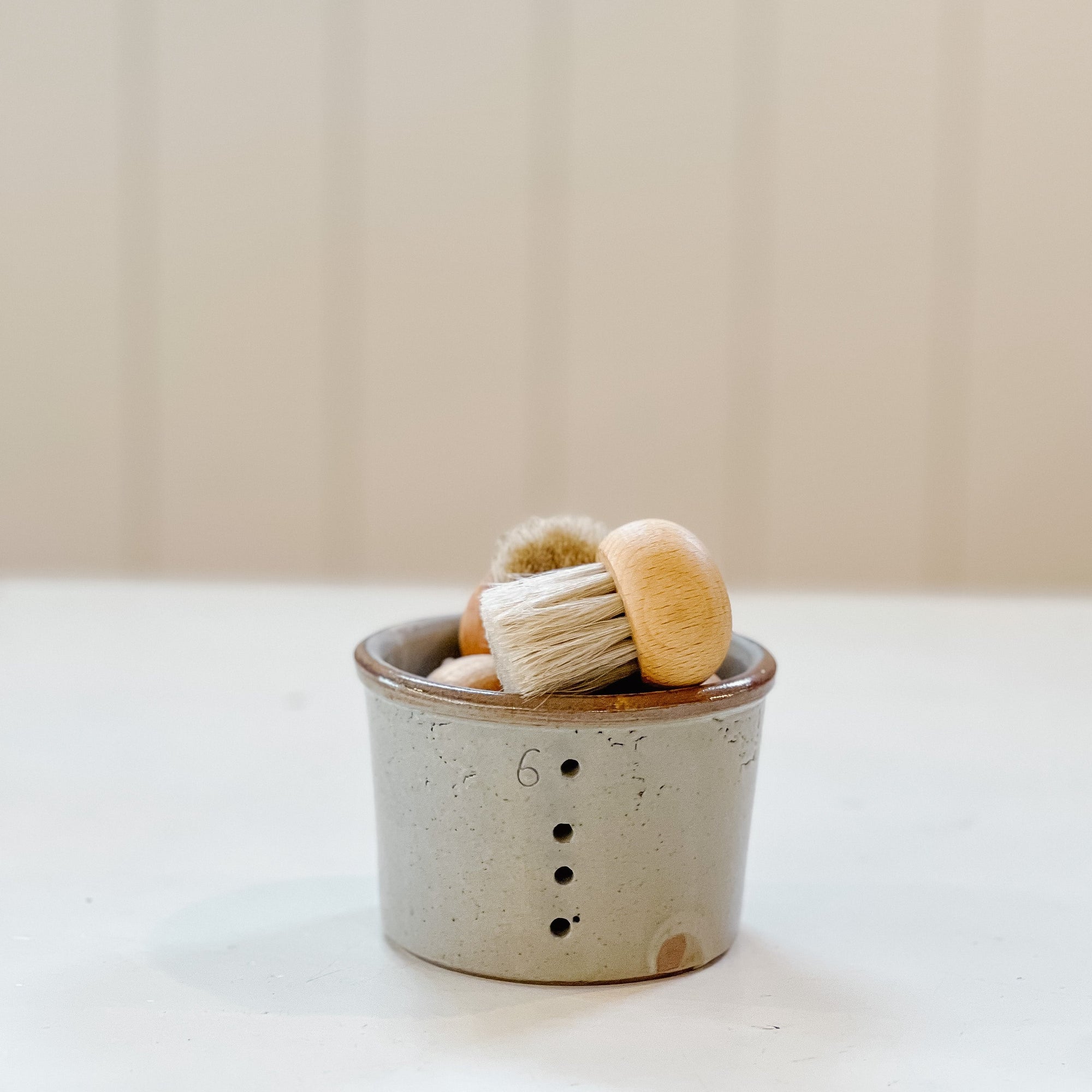 Assorted Vintage French Faisselles Pots | Natural Beige & Grey