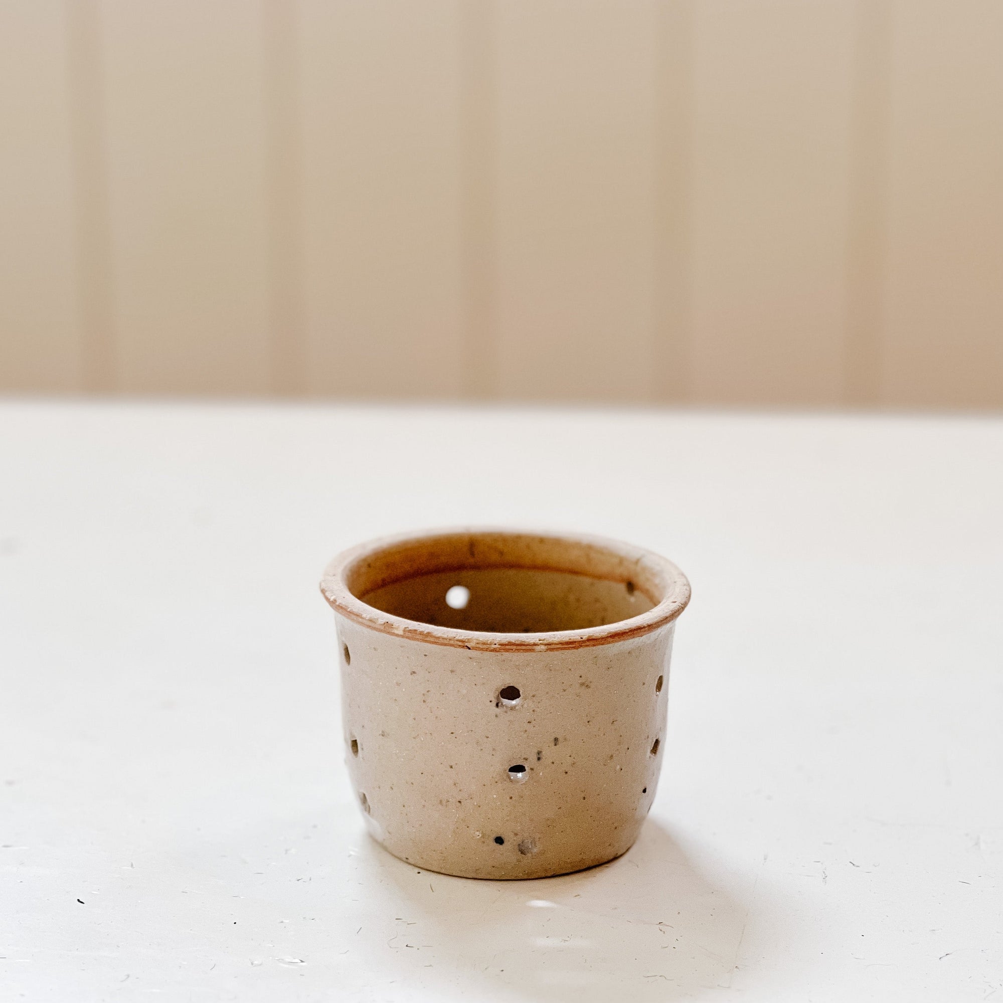 Assorted Vintage French Faisselles Pots | Natural Beige & Grey