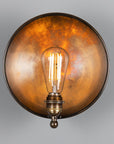 Cormac Industrial Brass Dish Wall Sconce