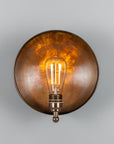 Cormac Industrial Brass Dish Wall Sconce