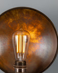 Cormac Industrial Brass Dish Wall Sconce