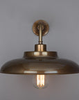 Tighe Industrial Brass Factory Wall Sconce