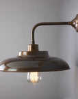 Tighe Industrial Brass Factory Wall Sconce