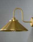 Regan Vintage Brass Swan Neck Wall Sconce