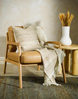 Navajo Woven Throw | Straw + Cream