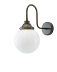 Padhra Opal Globe Swan Neck Wall Sconce