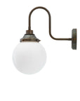 Padhra Opal Globe Swan Neck Wall Sconce