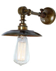 Pól Adjustable Industrial Brass Wall Sconce