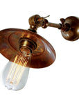 Pól Adjustable Industrial Brass Wall Sconce