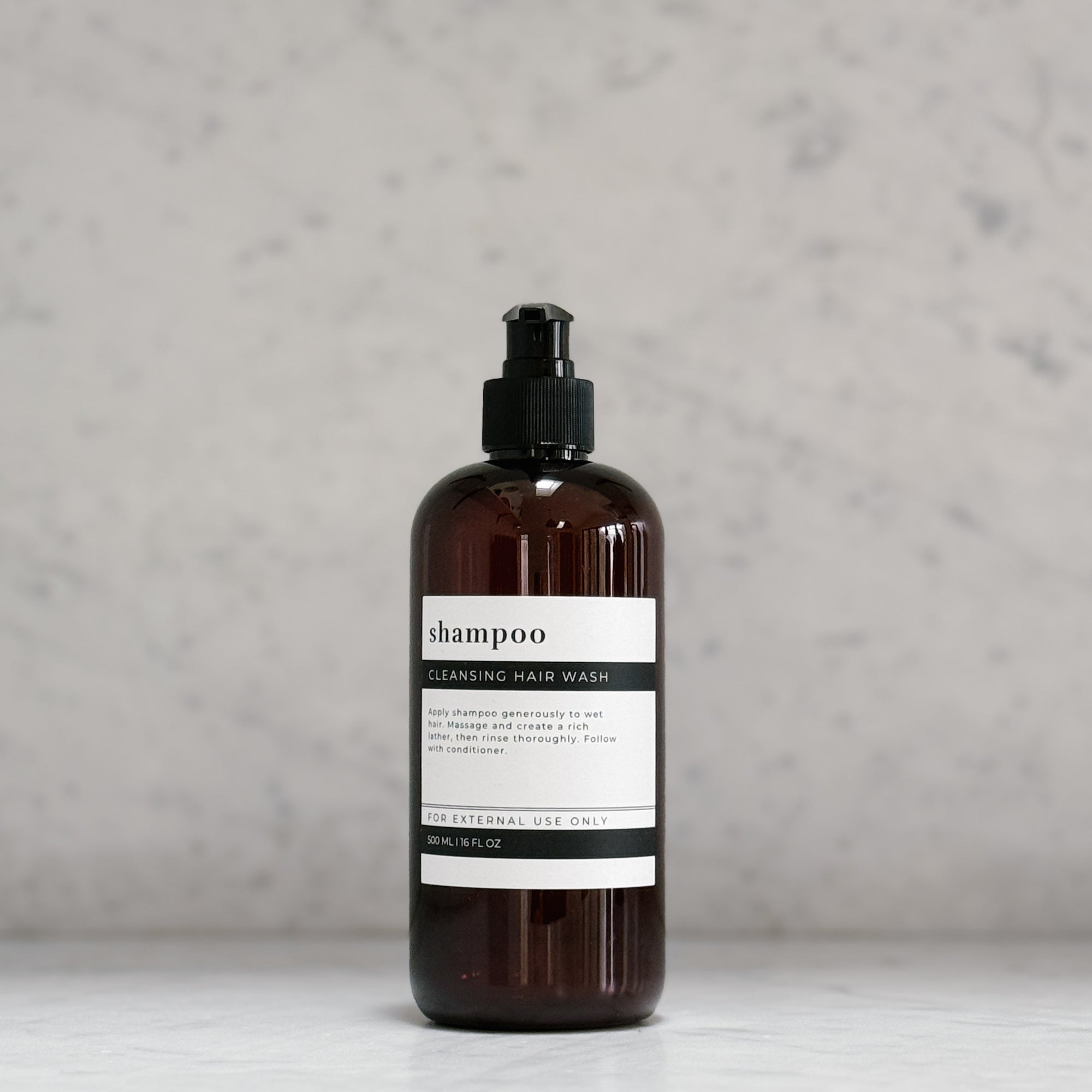Shampoo | Reusable 16oz Amber Bottle