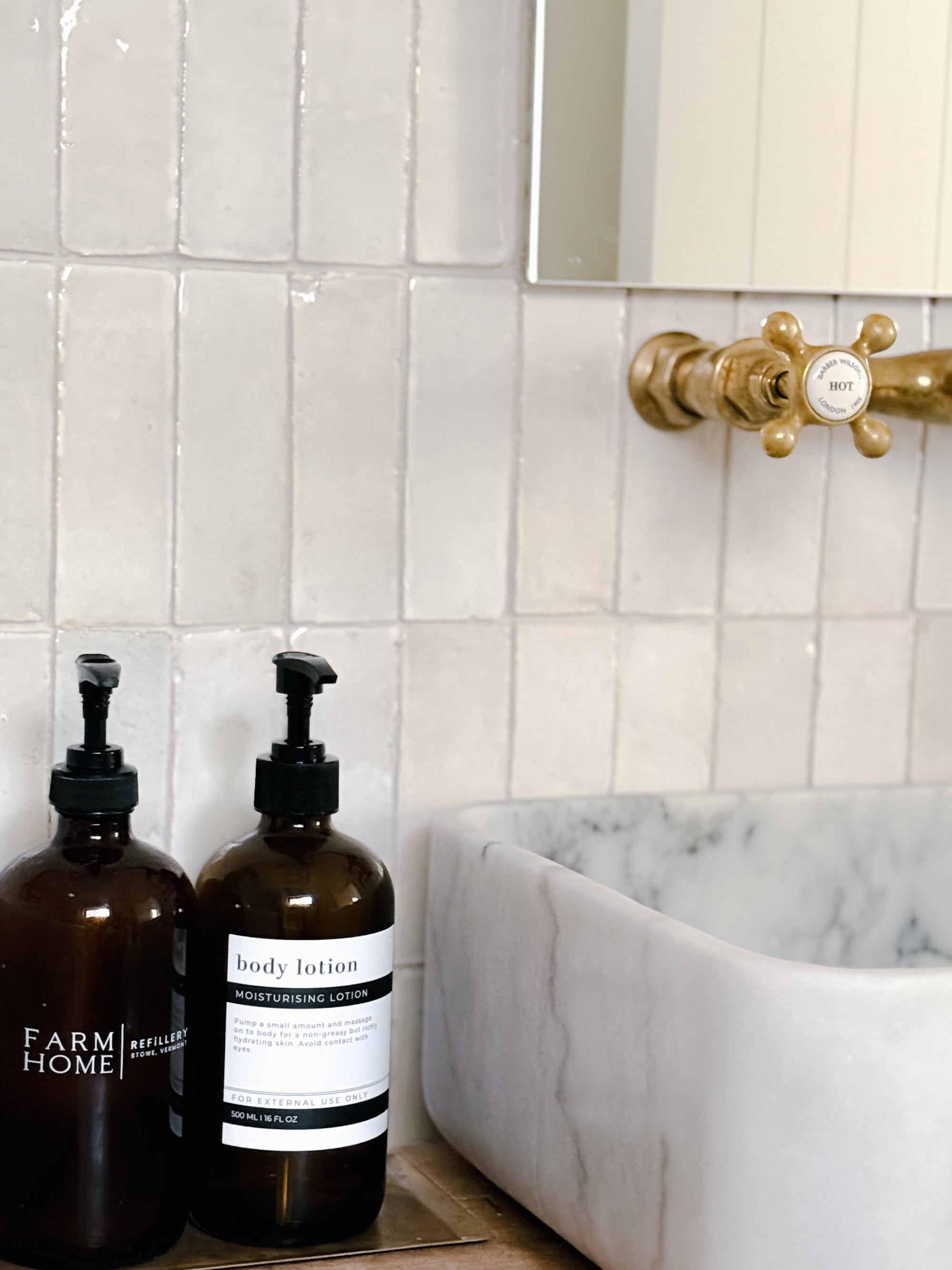 Body Lotion | Reusable 16oz Amber Glass Bottle