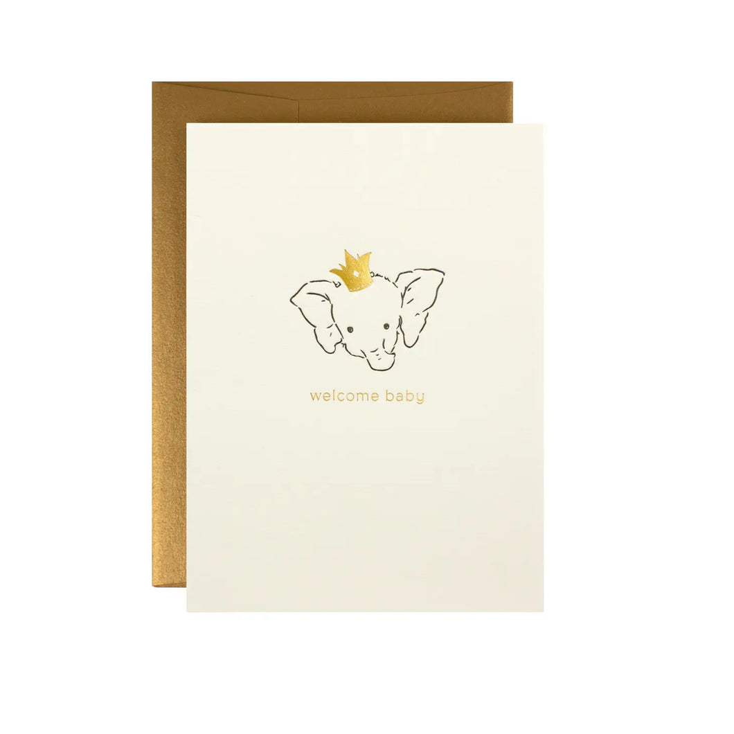 Welcome Baby - Foil Letterpress Card