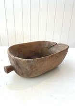 Load image into Gallery viewer, Antique Wooden Scoop Bowl
