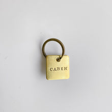 Load image into Gallery viewer, CABIN | Vintage Brass Keychain
