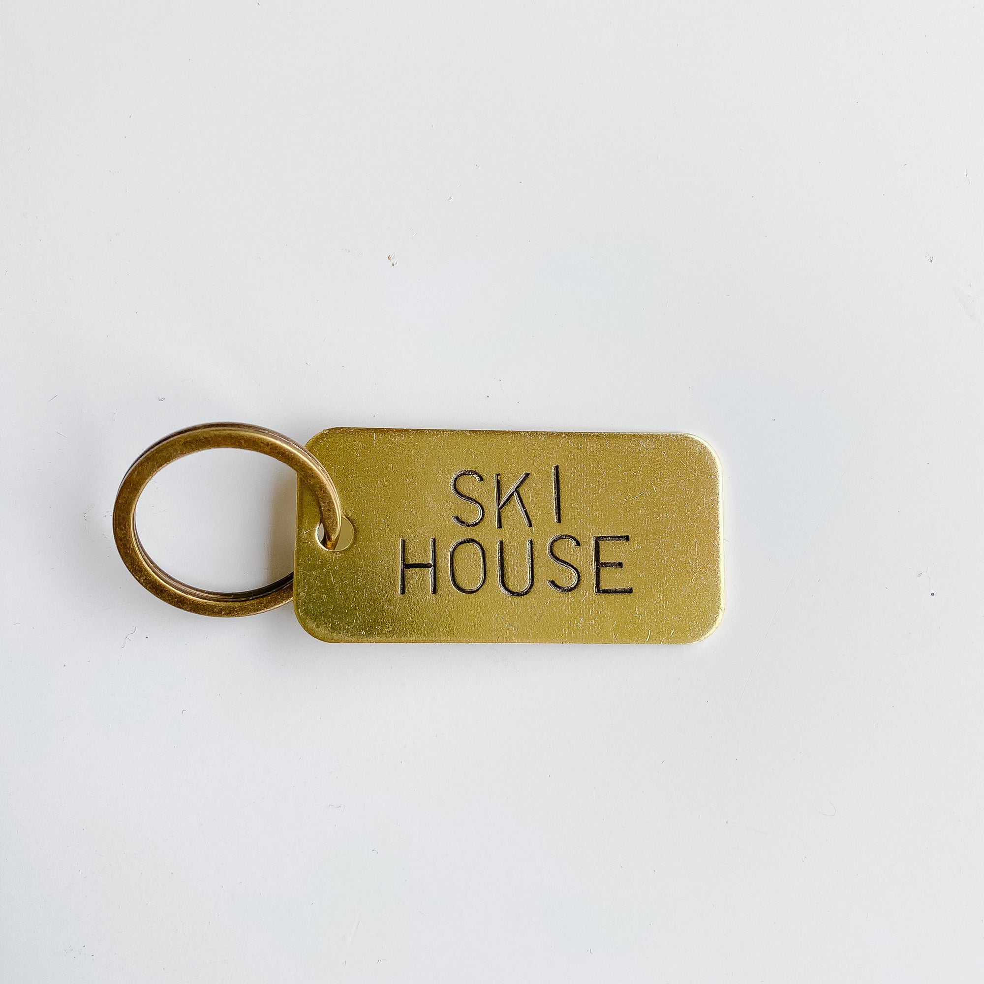 SKI HOUSE | Vintage Brass Keychain