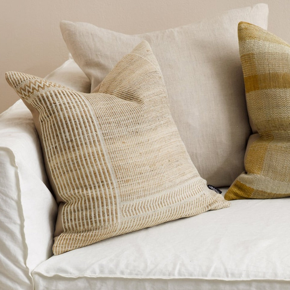 Navajo Woven Pillow | Straw + Cream