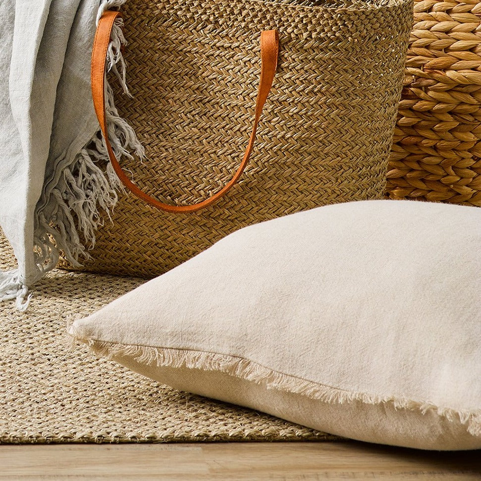 Keaton Linen Pillow | Cream + Natural